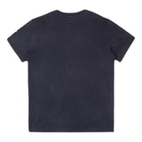 Moncler T-Shirt Girocollo Tinta Unita con Logo per Bambino 8C00003 BLU MONCLER 