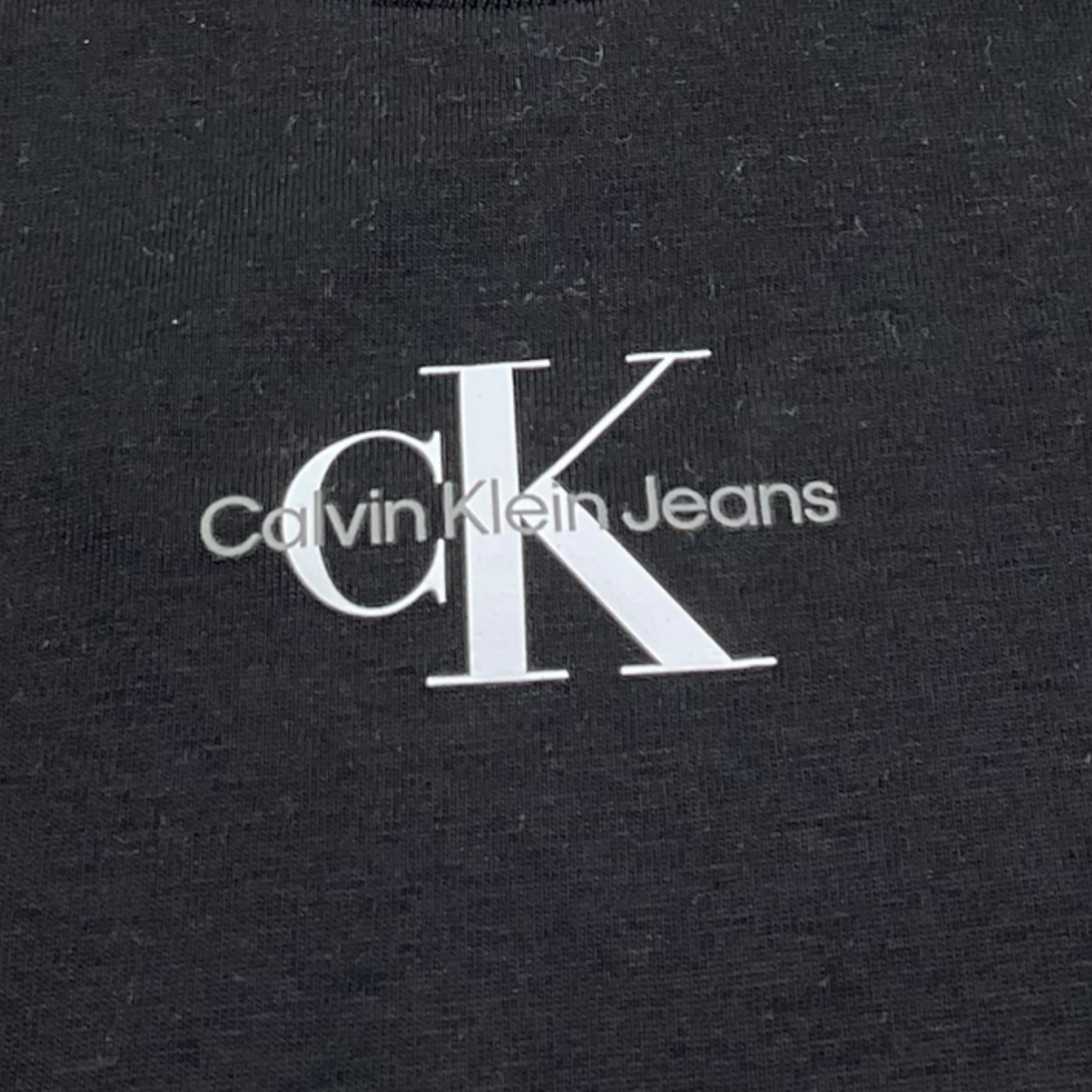 Calvin Klein T-Shirt Girocollo Tinta Unita con Stampa per Bambino IG0IG01470 NERO CALVIN KLEIN 