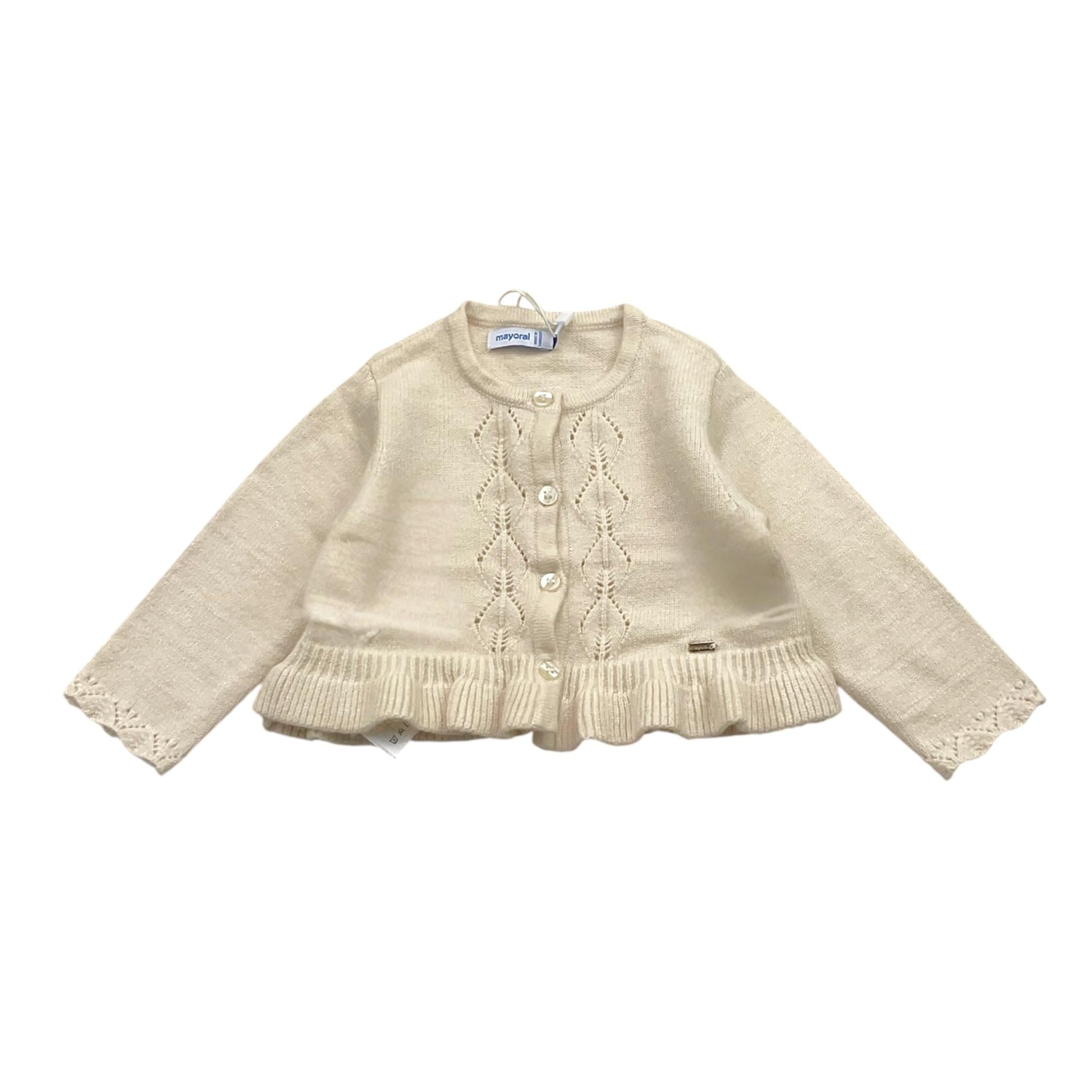 MAYORAL cardigan tinta unita traforato Panna per Neonata 2326X PANNA MAYORAL 