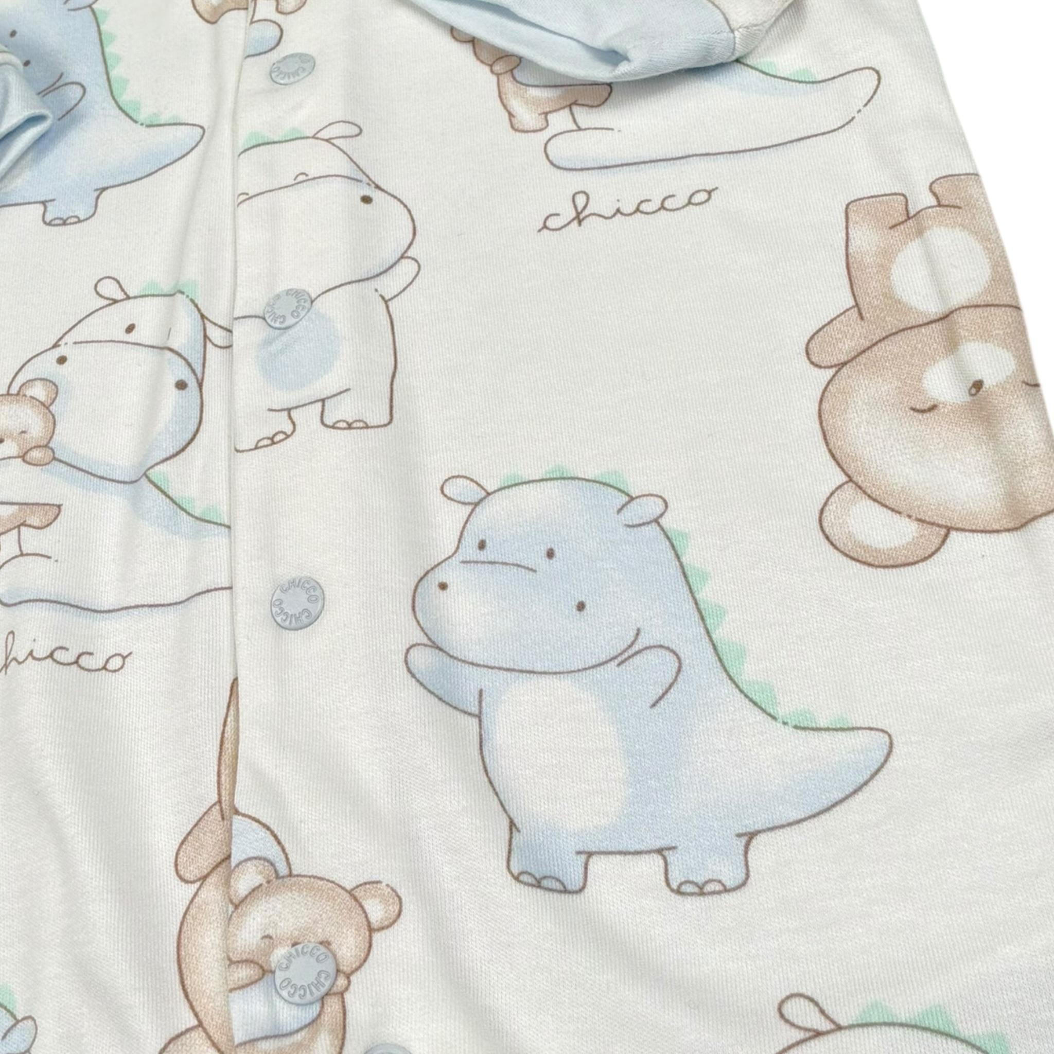 Chicco Tutina Tinta Unita con Stampa per Neonato 02400 BIANCO CHICCO 