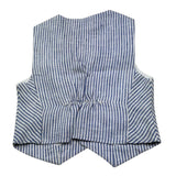 Manuel & Frank Gilet Tinta Unita con Fantasia A Righe per Neonato MF5165I BIANCO/AZZURRO MANUEL & FRANK 