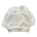 EMC felpa tinta unita con tulle e applicazioni Panna per Neonata CE2043 PANNA EMC 