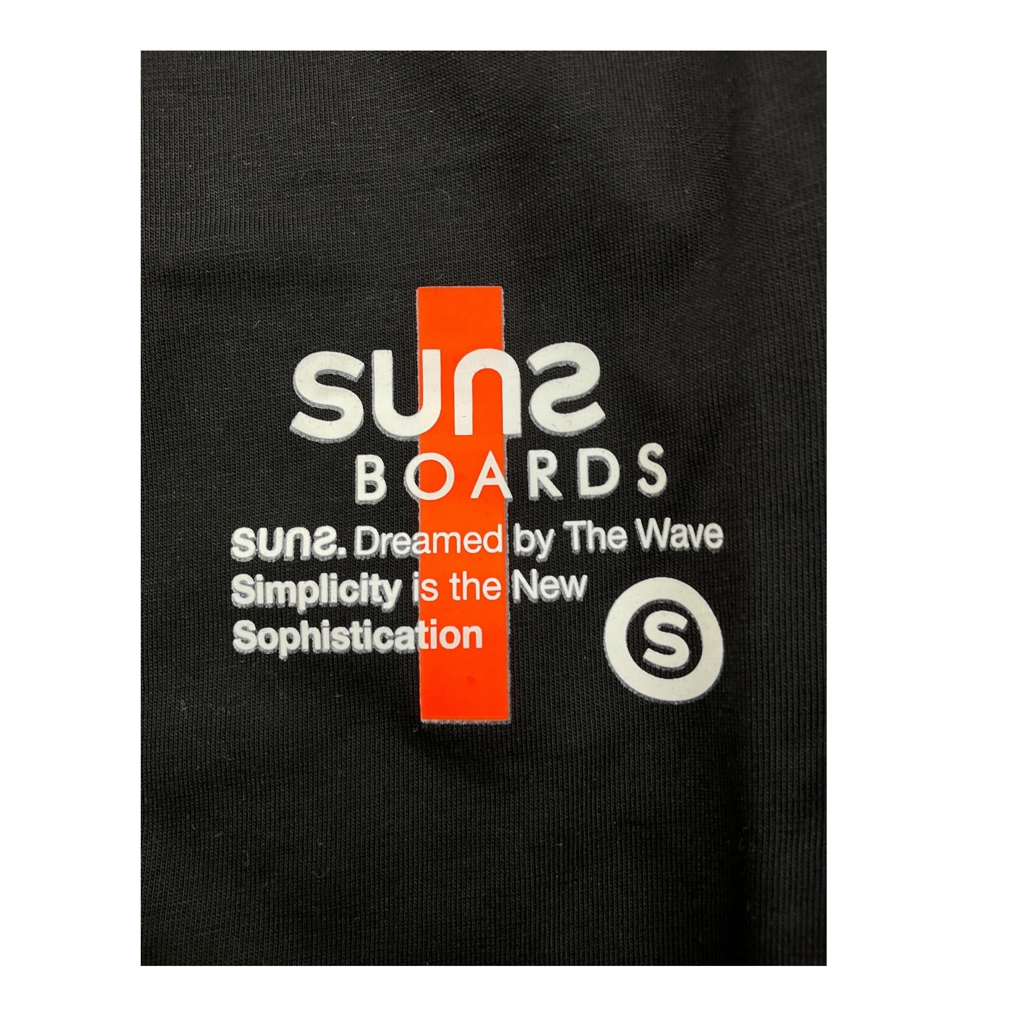 SUNS  shirt girocollo tinta unita con stampa Nero per Bambino TSS5302U NERO SUNS 