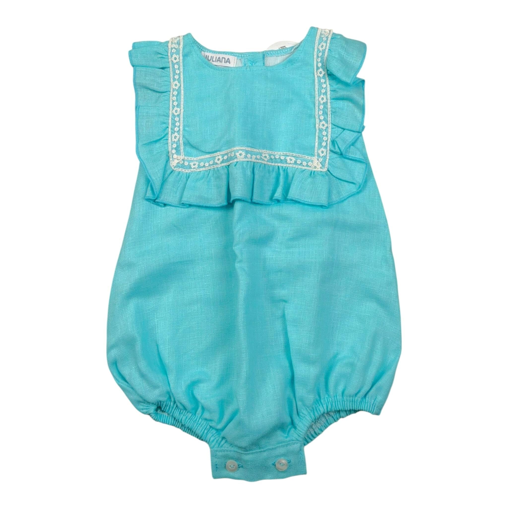 Juliana Pagliaccetto tinta unita Giromanica Azzurro per Neonata 25179 AZZURRO JULIANA 