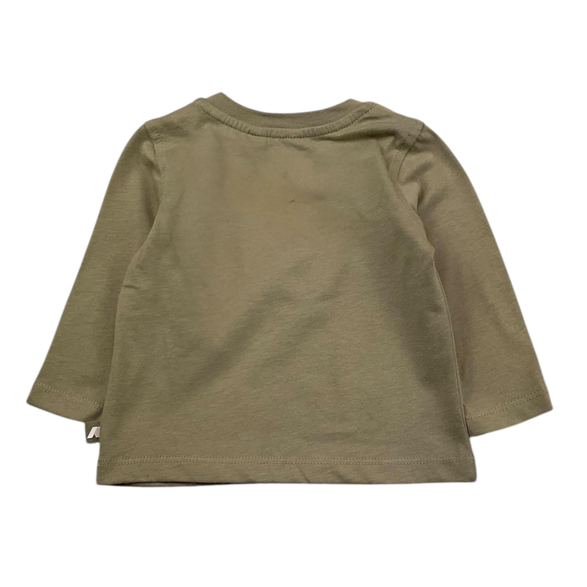 K-WAY shirt girocollo tinta unita con logo Verde per Neonato K8143CW VERDE K-WAY 