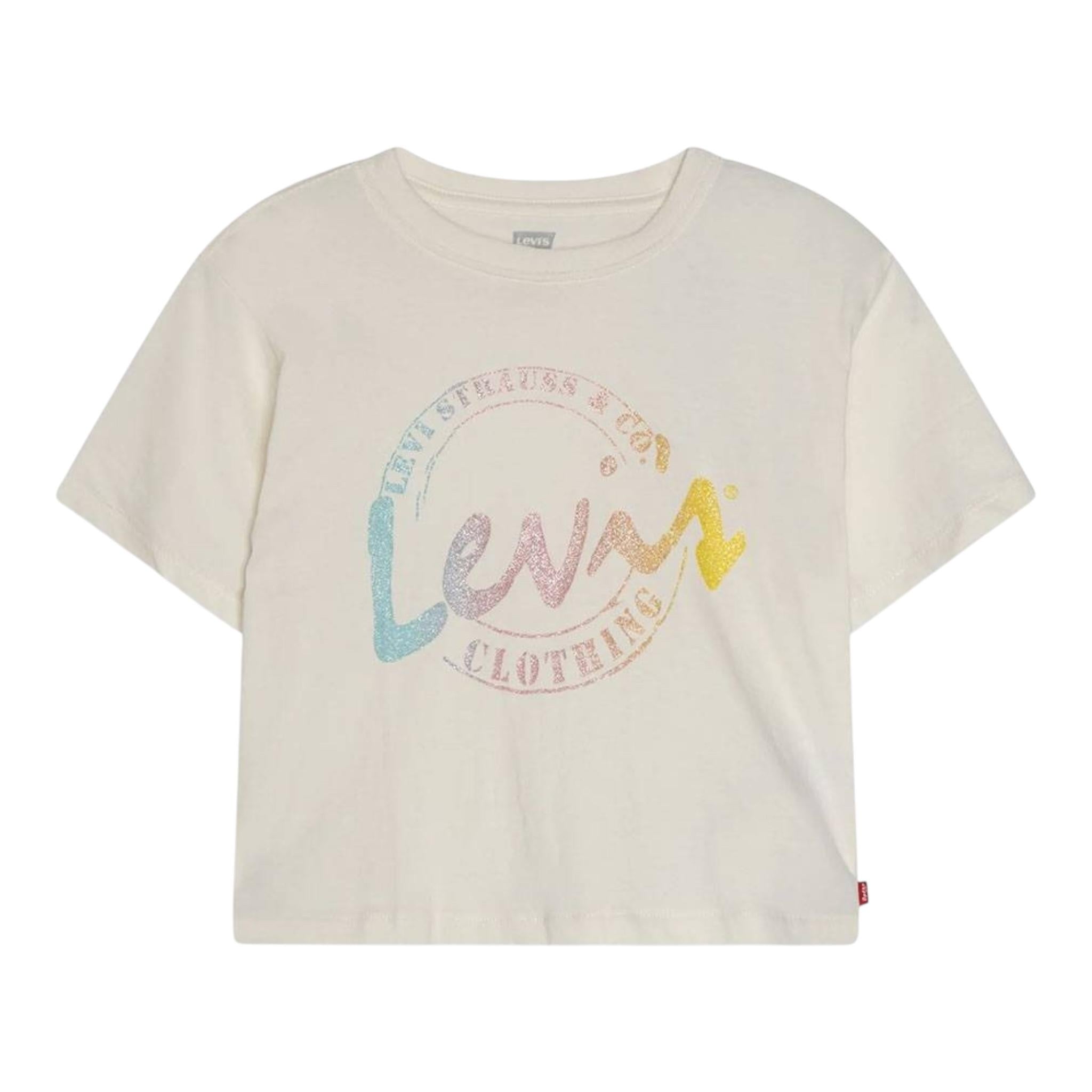 Levi'S T-Shirt Tinta Unita Girocollo con Stampa per Neonata 3EH190 PANNA LEVI'S 