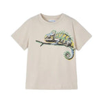 Mayoral T-Shirt Girocollo Tinta Unita con Stampa per Bambino 30455 BEIGE MAYORAL 