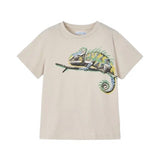 Mayoral T-Shirt Girocollo Tinta Unita con Stampa per Bambino 30455 BEIGE MAYORAL 