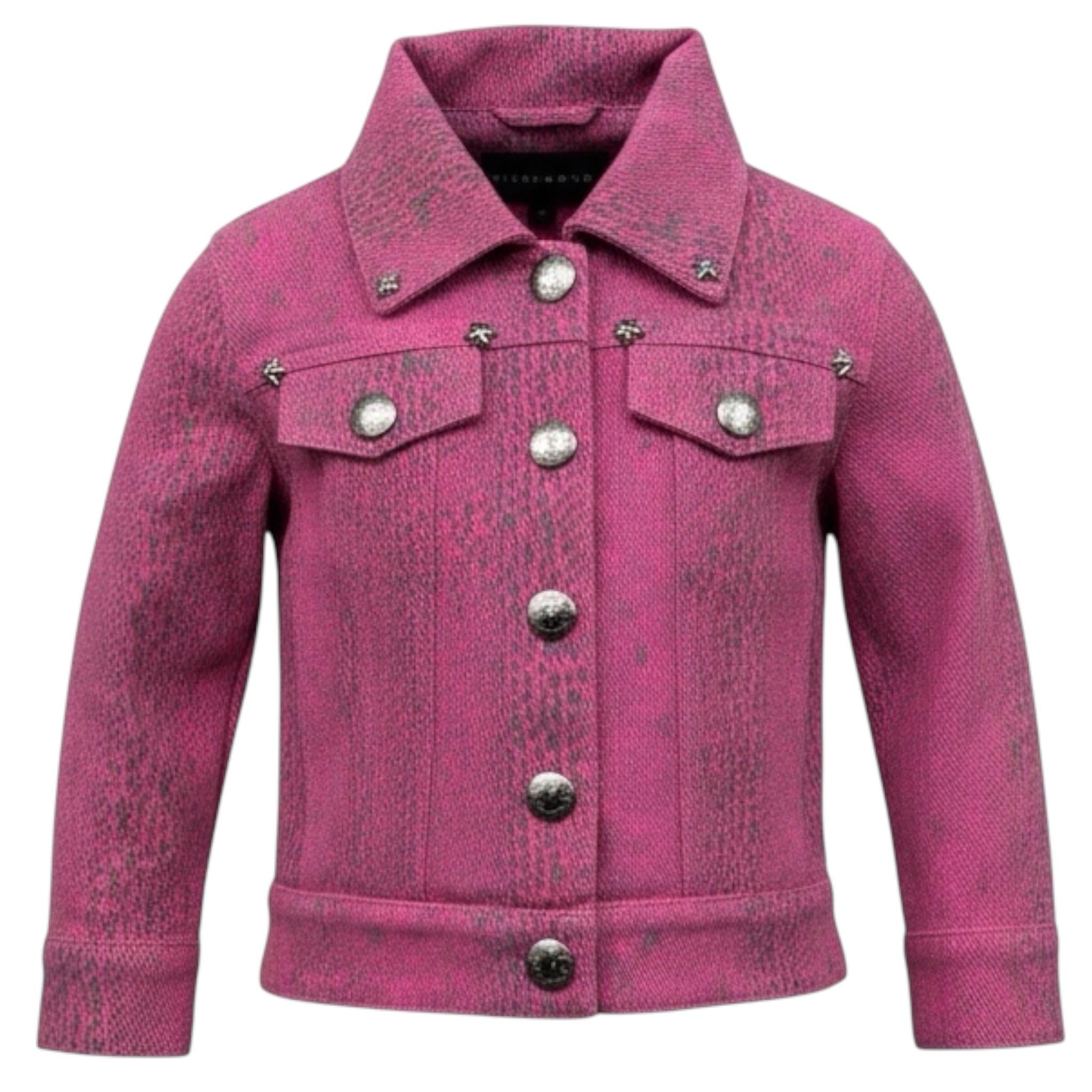 John Richmond Giubbino In Denim Tinta Unita per Neonata RIP26046GB FUXIA JOHN RICHMOND 