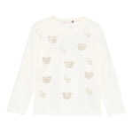 LIU JO shirt girocollo tinta unita con stampa brillantinata Panna per Neonata KF4065NX PANNA LIU JO 