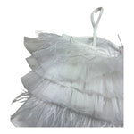 Please Top Bretelline Tinta Unita con Piume per Bambina M06032G73 BIANCO PLEASE 