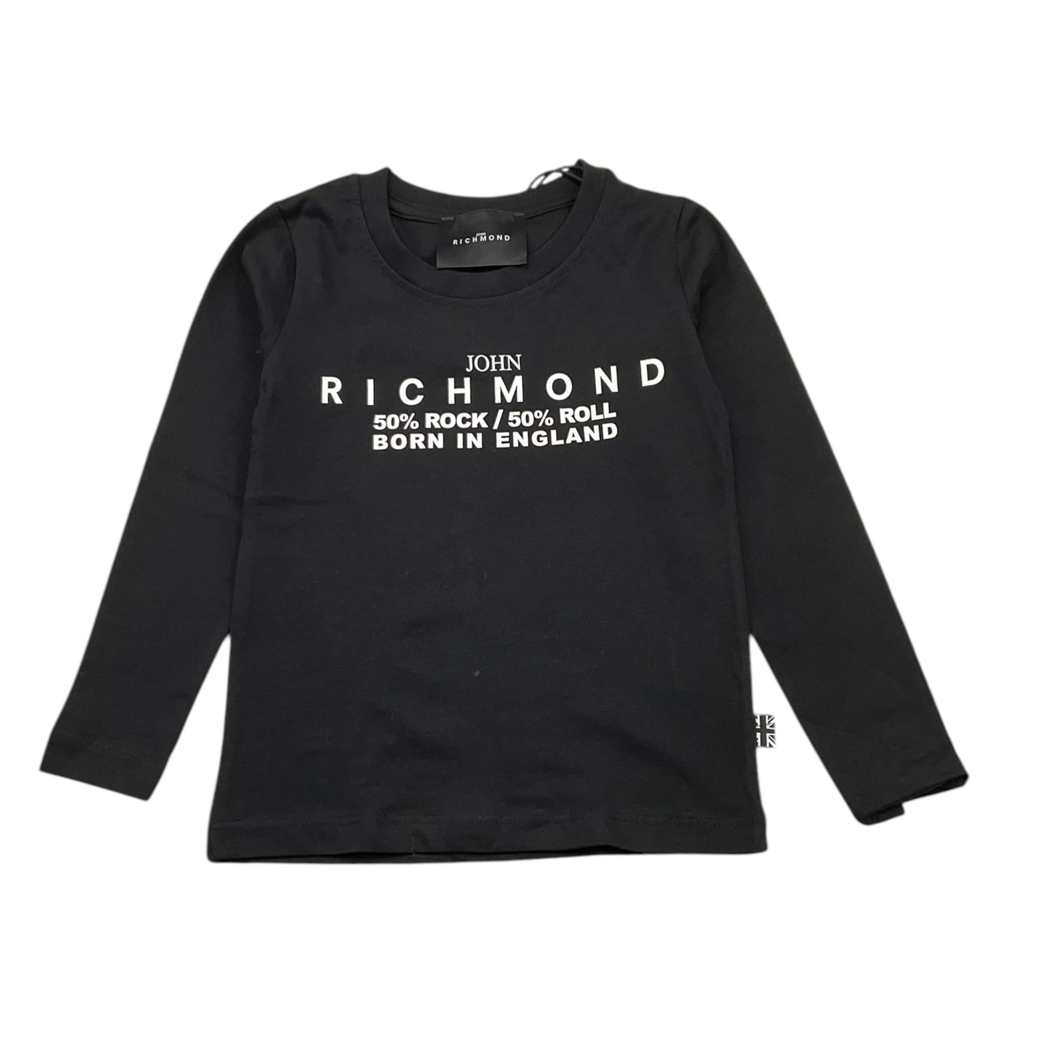 JOHN RICHMOND shirt girocollo tinta unita con stampa Nero per Neonato ELEDIK NERO JOHN RICHMOND 