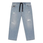 Dolce & Gabbana Jeans Tinta Unita con Elastico In Vita per Bambino L42F79 AZZURRO DOLCE & GABBANA 