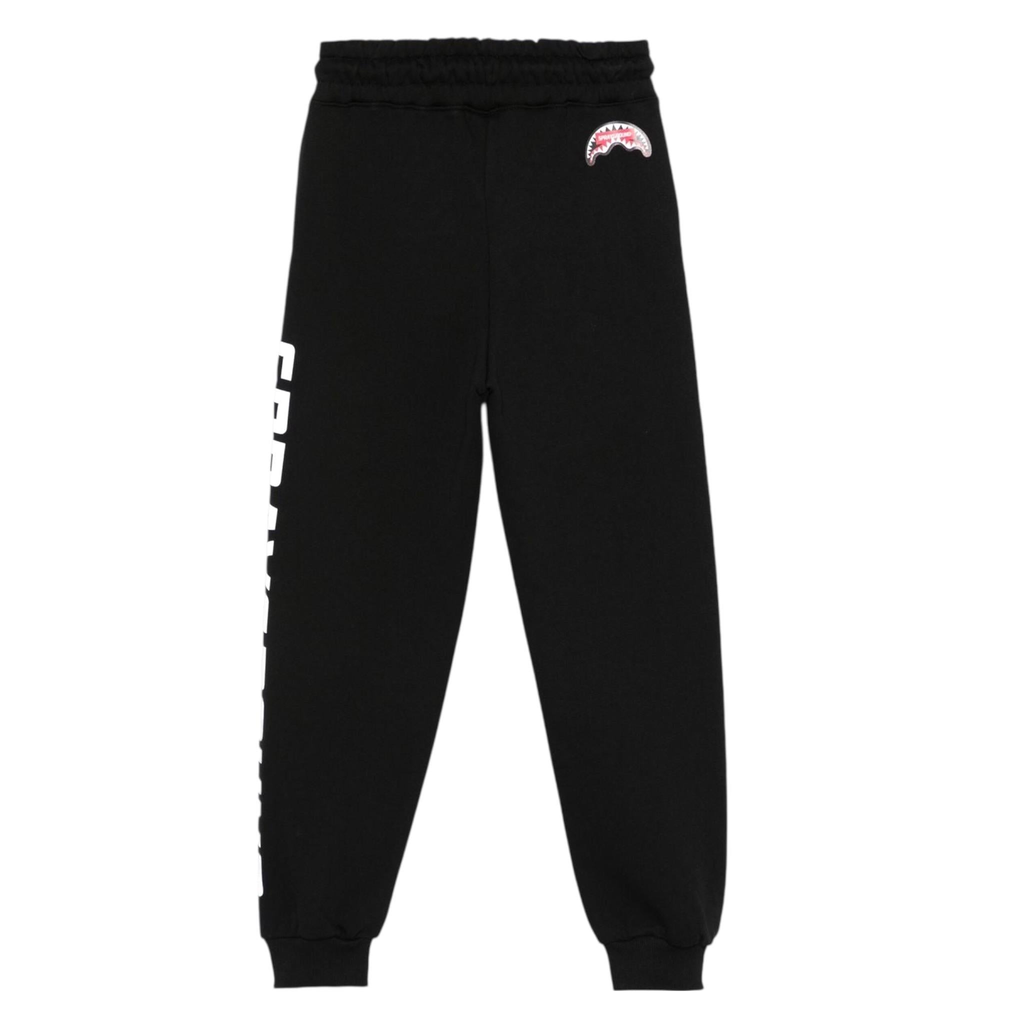 Sprayground Pantalone Tuta Tinta Unita con Stampa per Bambino SPY1113BLK NERO SPRAYGROUND 