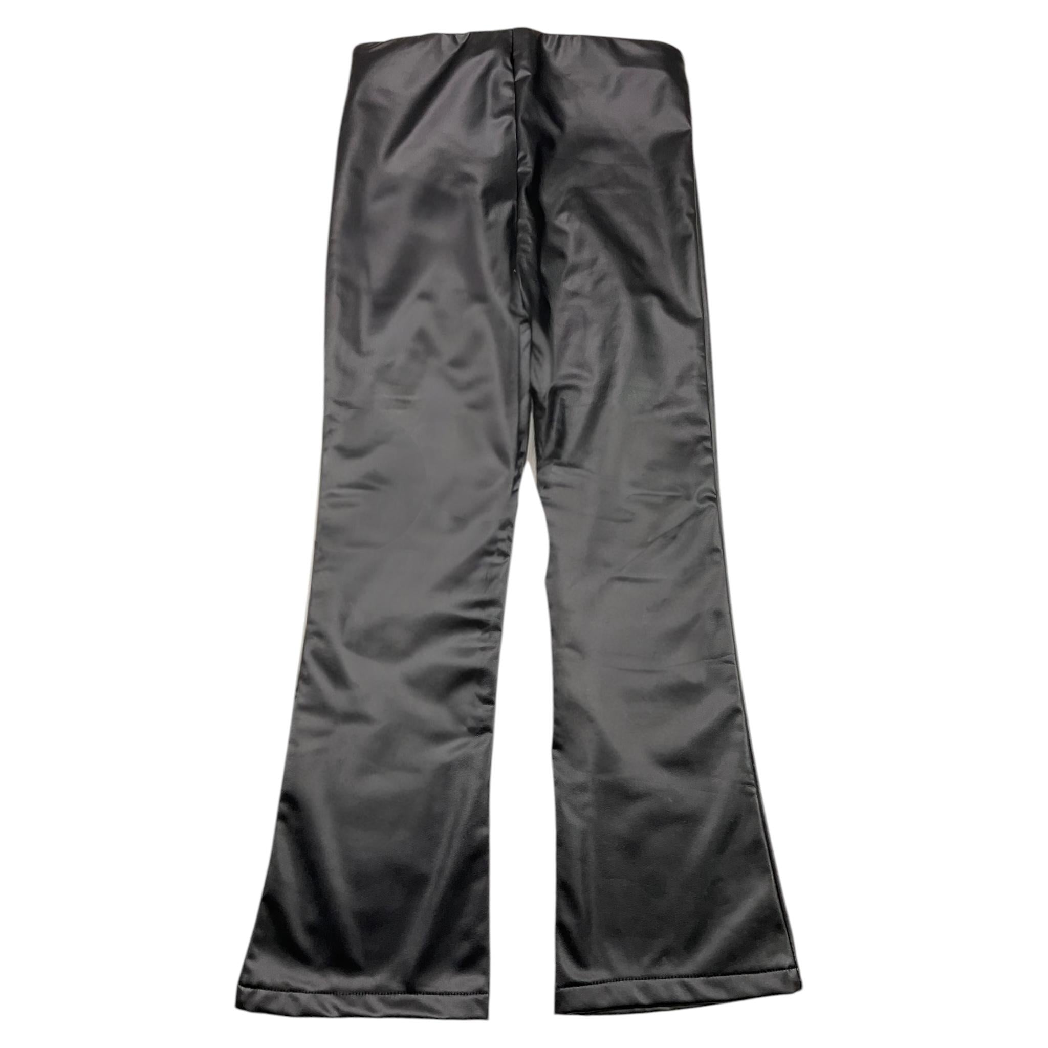 SARABANDA pantalone in ecopelle tinta unita modello zampa Nero per Bambina A243 NERO SARABANDA 