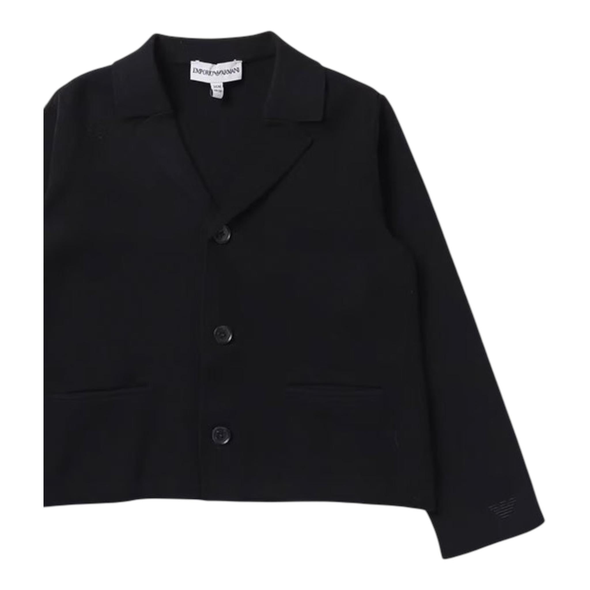Emporio Armani Giacca Tinta Unita con Bottoni per Bambino 6RHG50 NERO EMPORIO ARMANI 