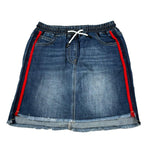Refrigiwear Gonna In Denim Tinta Unita con Elastico In Vita per Bambina RWG610 BLU REFRIGIWEAR 