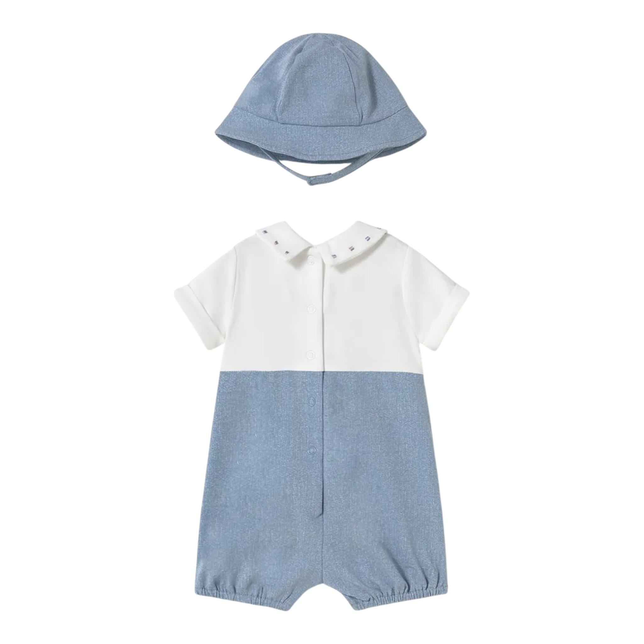 Mayoral Completo 2 Pezzi Pagliaccetto-Cappello per Neonato 1605X BLU MAYORAL 