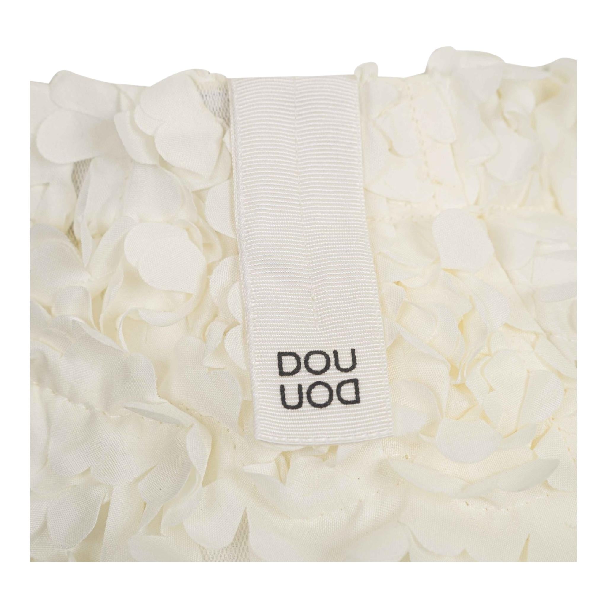 Dou Dou Short Tinta Unita con Applicazioni per Bambina DW6A99 PANNA DOU DOU 