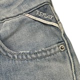 Replay Jeans Tinta Unita con Strappi per Bambino SG9344 AZZURRO REPLAY 