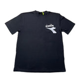 Diadora T-Shirt Girocollo Tinta Unita Con Stampa Lgoo Nero Per Bambina