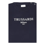 Trussardi T-Shirt Girocollo Tinta Unita con Stampa per Neonato TIP250111TS BLU TRUSSARDI 