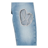 Liu Jo Jeans Tinta Unita con Applicazioni Brillantini per Bambina GA5110 BLU LIU JO 