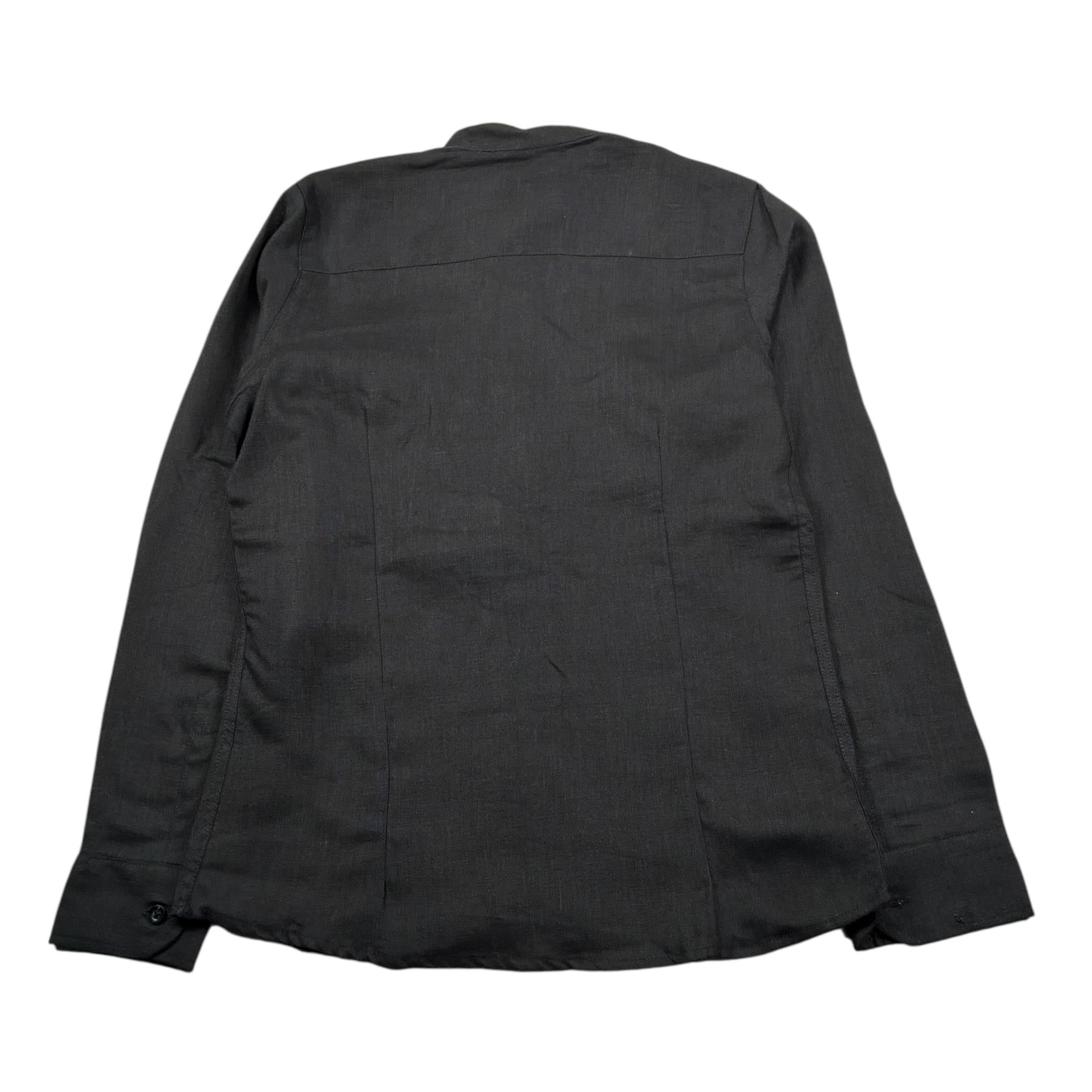 Madd Camicia Manica Lunga tinta unita Collo Coreano Nero per Bambino MAJ2011 NERO MADD 