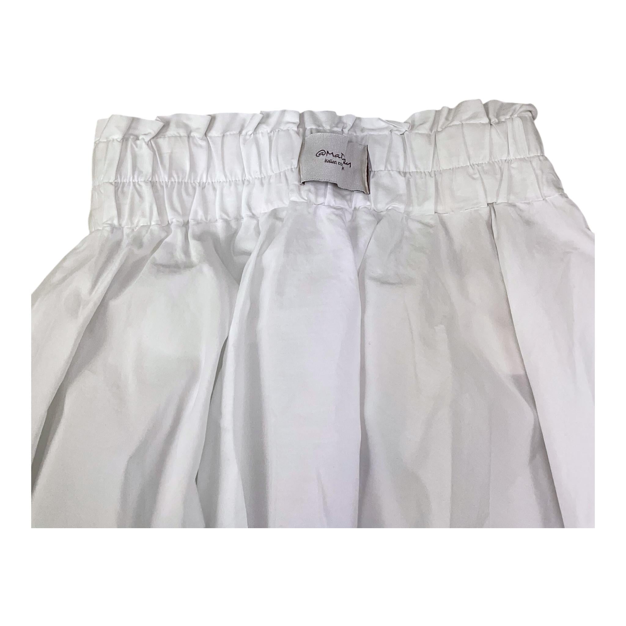 @Madilly Gonna Tinta Unita con Elastico In Vita per Bambina NIZZA BIANCO @MADILLY 