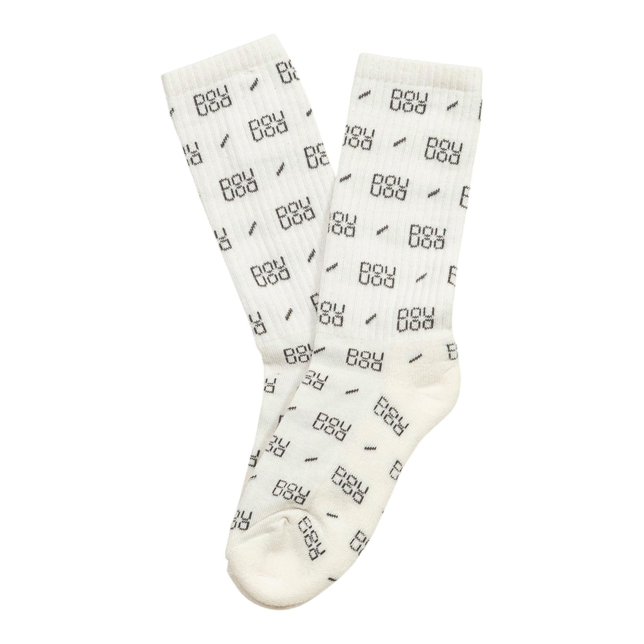 Dou Dou Calzini Tinta Unita Logati per Bambina 2Q0800 BIANCO DOU DOU 