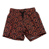Sundek Costume Tinta Unita Con Stampe Logo Arancione Per Bambino