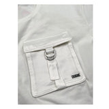 Liu Jo T-Shirt Girocollo Tinta Unita con Taschino Modello Crop per Bambina GA5016X BIANCO LIU JO 