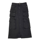 JOHN RICHMOND gonna tinta unita con spacco posteriore Nero per Bambina RGA25207GO NERO JOHN RICHMOND 