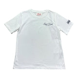 Saint Barth T-Shirt Girocollo Tinta Unita con Stampa per Bambino 00931L BIANCO SAINT BARTH 