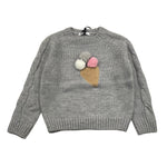 TO be too maglia tinta unita con applicazioni Grigio per Bambina TFBF24M637 GRIGIO TO be too 