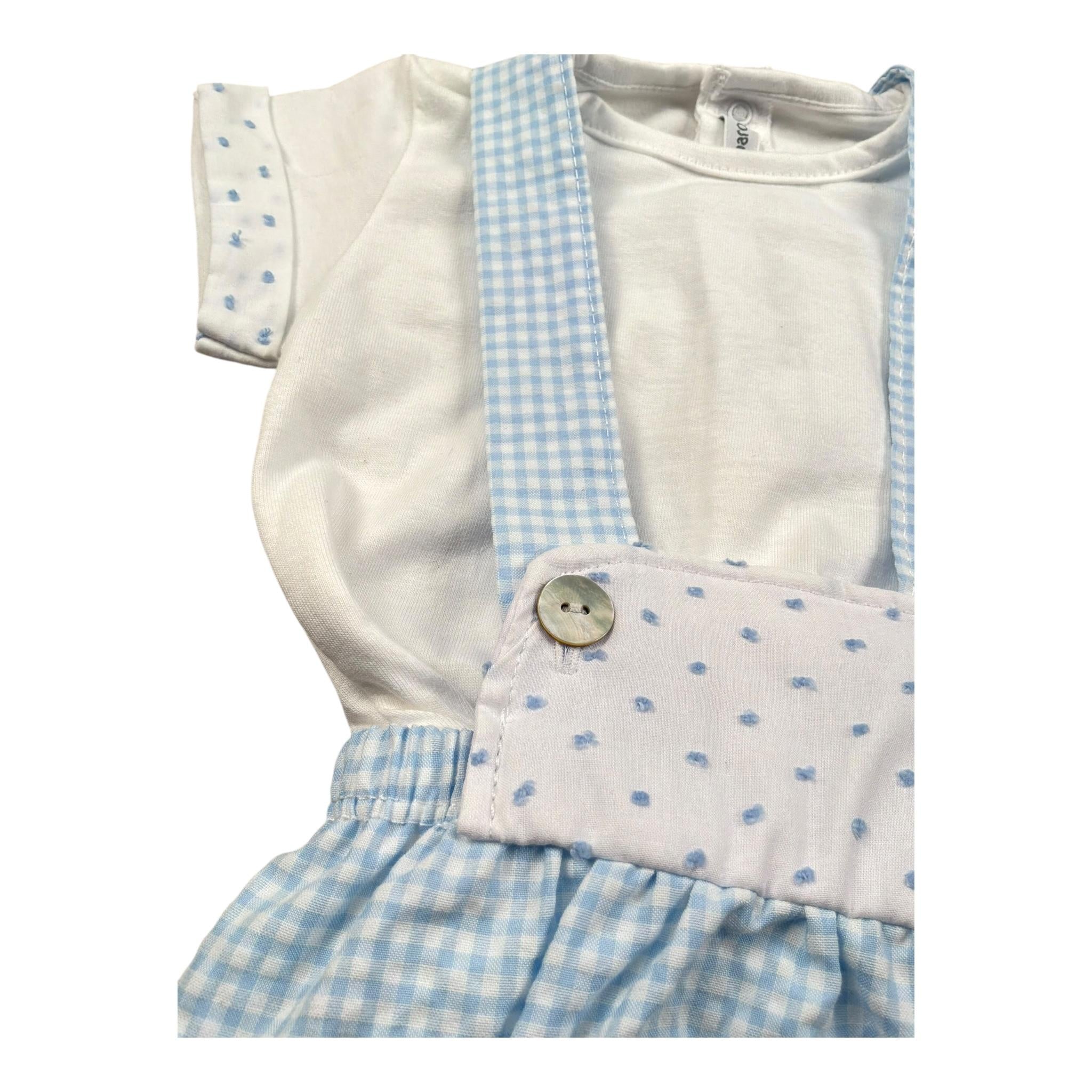 Calamaro Completo 2 Pezzi T-Shirt-Pagliaccetto per Neonato 17709 BIANCO/AZZURRO CALAMARO 