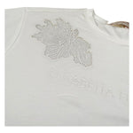 Elisabetta Franchi T-Shirt Girocollo Tinta Unita con Logo per Bambina EFTS236 PANNA ELISABETTA FRANCHI 