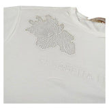 Elisabetta Franchi T-Shirt Girocollo Tinta Unita con Logo per Bambina EFTS236 PANNA ELISABETTA FRANCHI 
