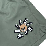 Moschino Costume Modello Boxer Tinta Unita con Stampa per Bambino HUL01L VERDE MOSCHINO 