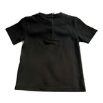 Balmain T-Shirt Girocollo Tinta Unita con Stampa per Neonato BV8581 NERO BALMAIN 