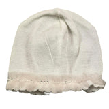 Minu' Cappello Tinta Unita Cn Tulle In Contrasto Panna Per Neonata
