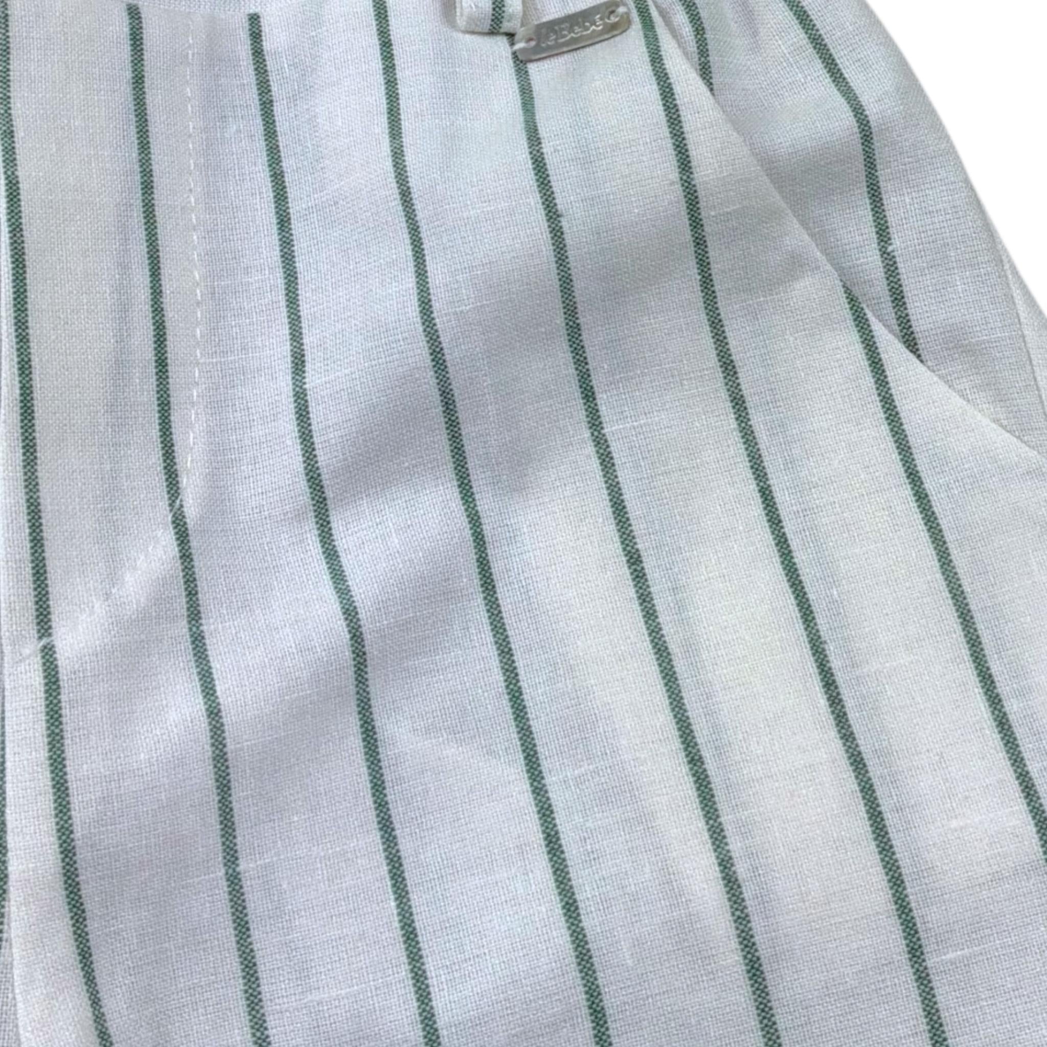 Le Bebe' Pantalone Tinta Unita con Elastico In Vita E Fantasia A Righe per Neonato LBB5342 BIANCO LE BEBE' 