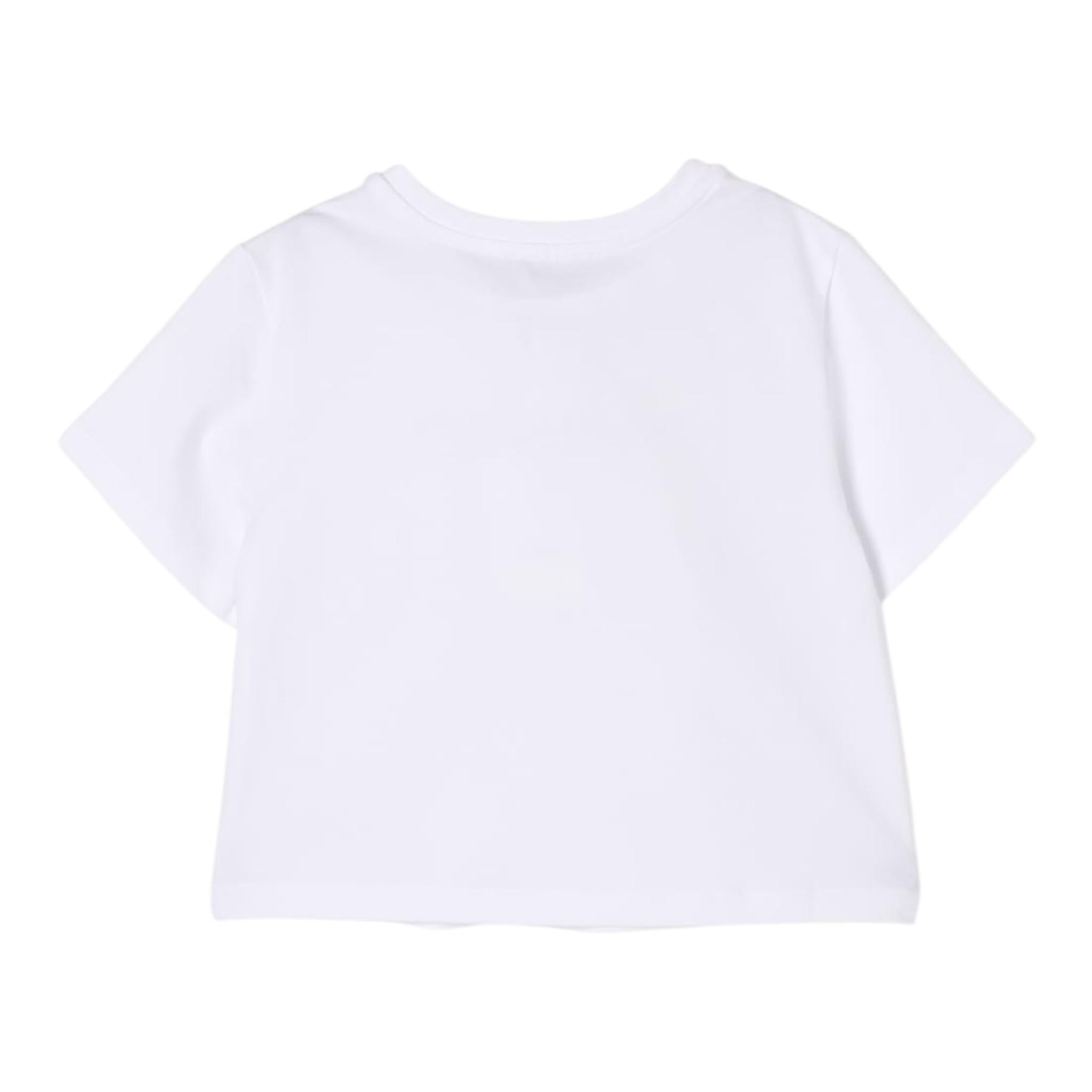 Twinset T-Shirt Girocollo Tinta Unita con Stampa per Bambina 251GJ2484 BIANCO TWINSET 