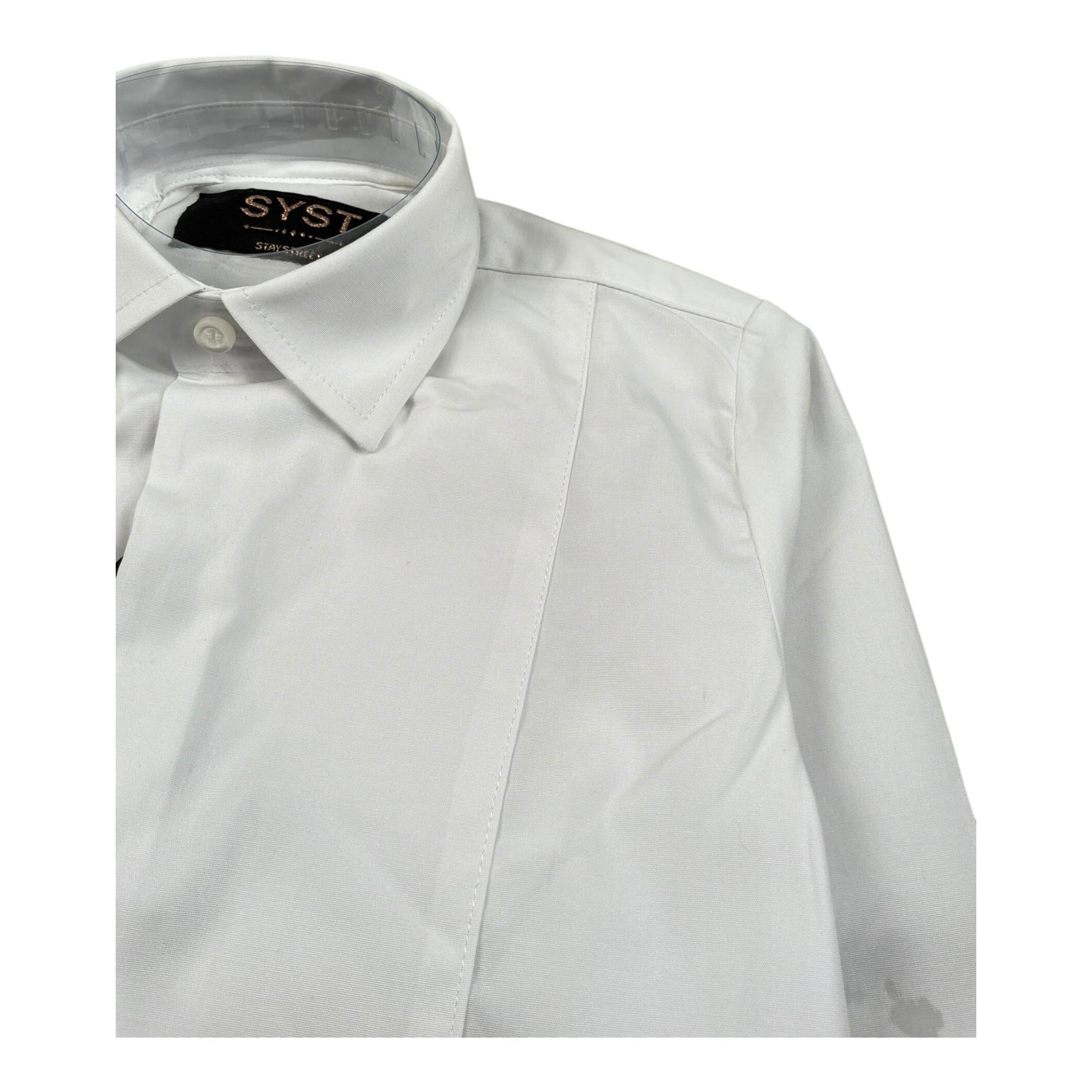 Syst Camicia Manica Lunga Tinta Unita per Bambino CB2005 BIANCO SYST 