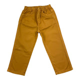 Il Gufo Pantalone Tinta Unita Con Elastico In Vita Senape Per Neonato