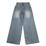 Refrigiwear Jeans Tinta Unita Modello Palazzo per Bambina 320PRFJS25 AZZURRO REFRIGIWEAR 