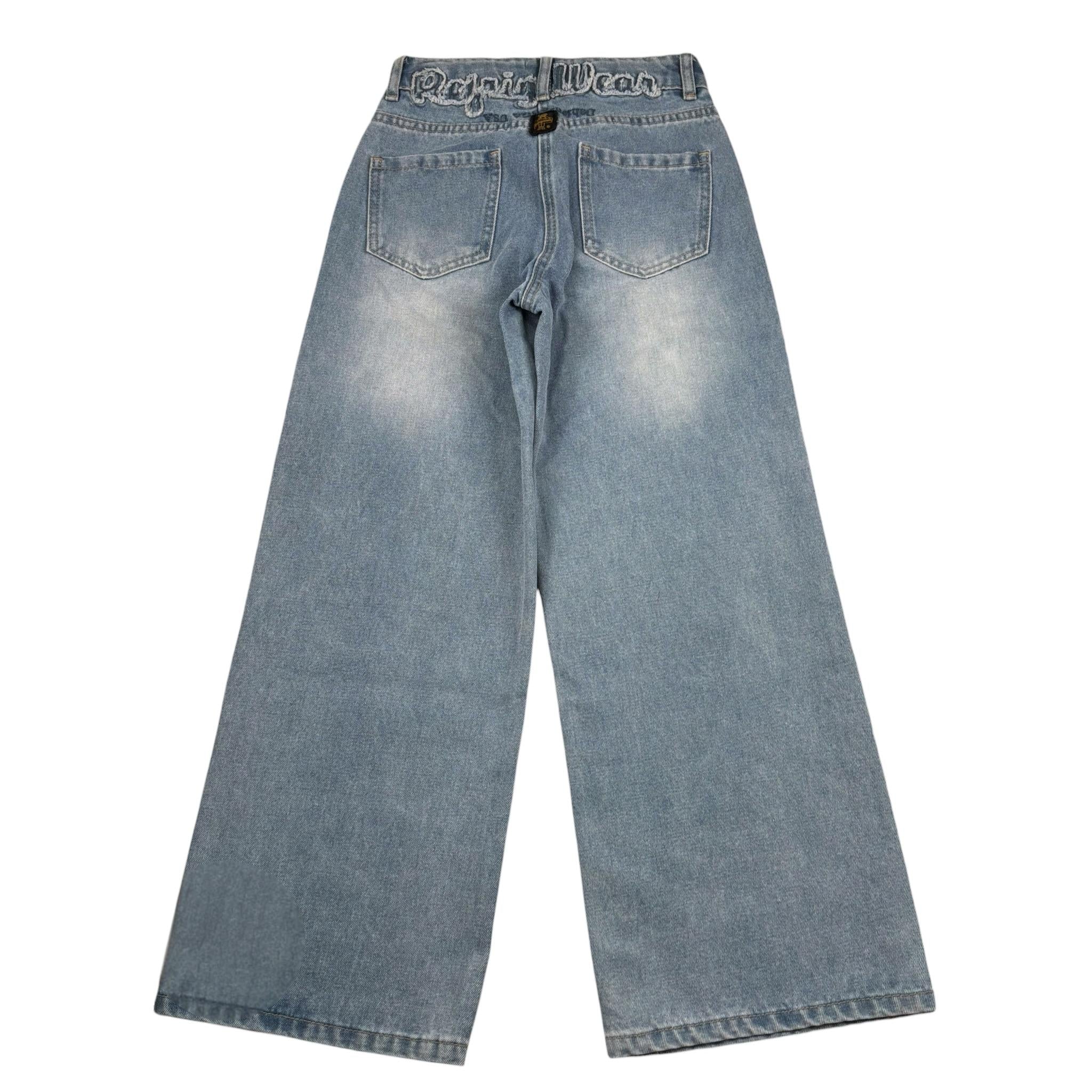 Refrigiwear Jeans Tinta Unita Modello Palazzo per Bambina 320PRFJS25 AZZURRO REFRIGIWEAR 