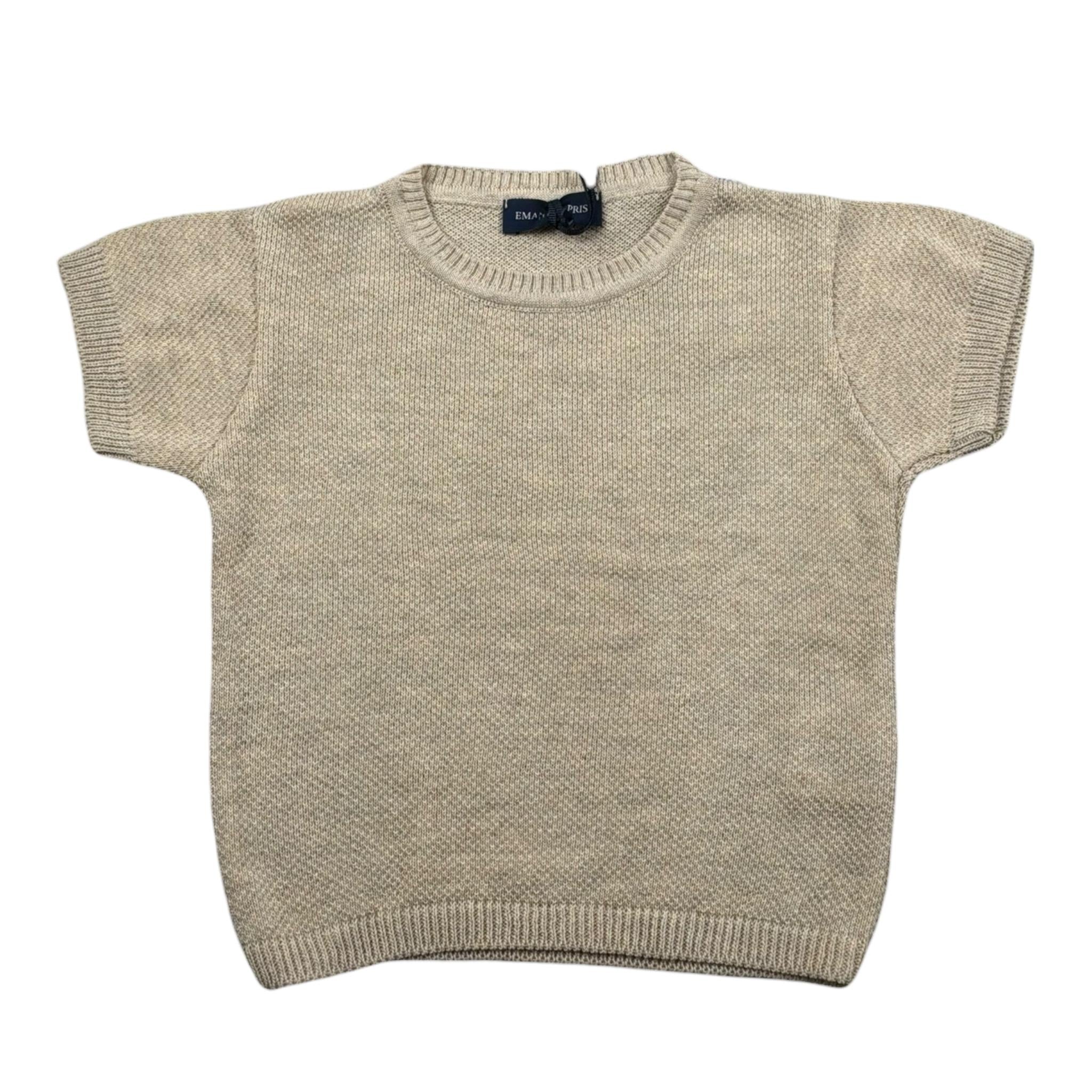 Emanuel Pris T-Shirt Girocollo Tinta Unita per Neonato ETS3143 BEIGE EMANUEL PRIS 
