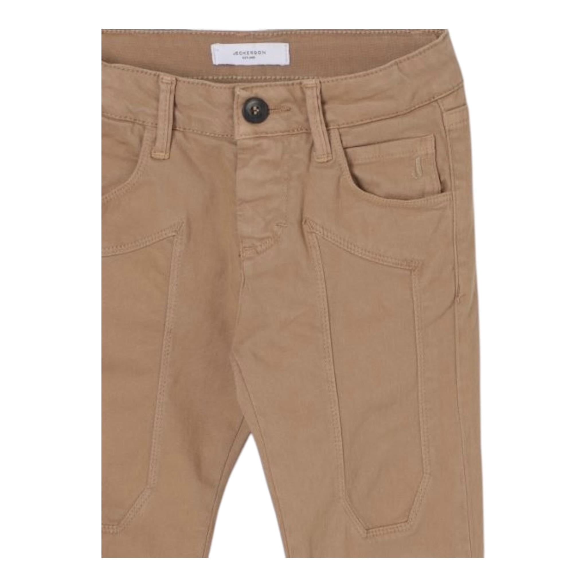 JECKERSON pantalone tinta unita con girovita regolabile Biscotto per Bambino JB4255 BISCOTTO JECKERSON 