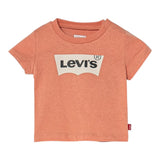 Levi'S T-Shirt Girocollo Tinta Unita con Logo per Neonato 6E8157XXX PESCA LEVI'S 